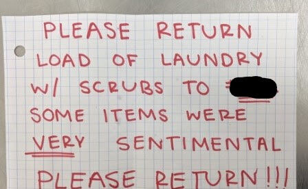 Return laundry sign